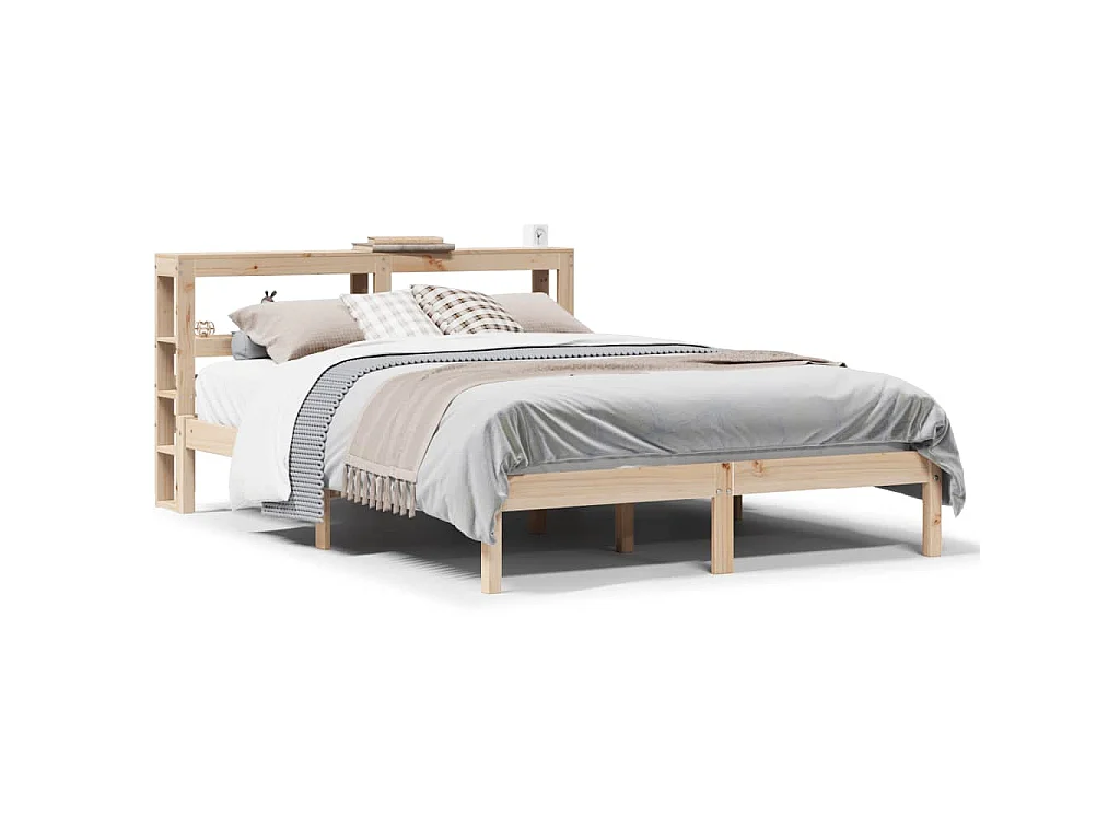 Bedframe zonder matras massief grenenhout 140x190 cm