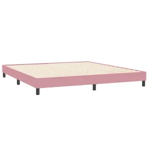 Bedframe zonder matras 200×220 cm fluweel roze