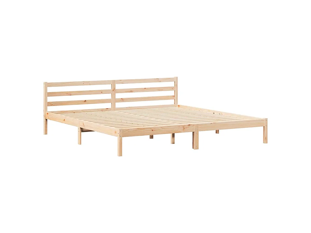 Bedframe Bruin 225,5 x 185,5 x 69,5 cm Massief Vurenhout