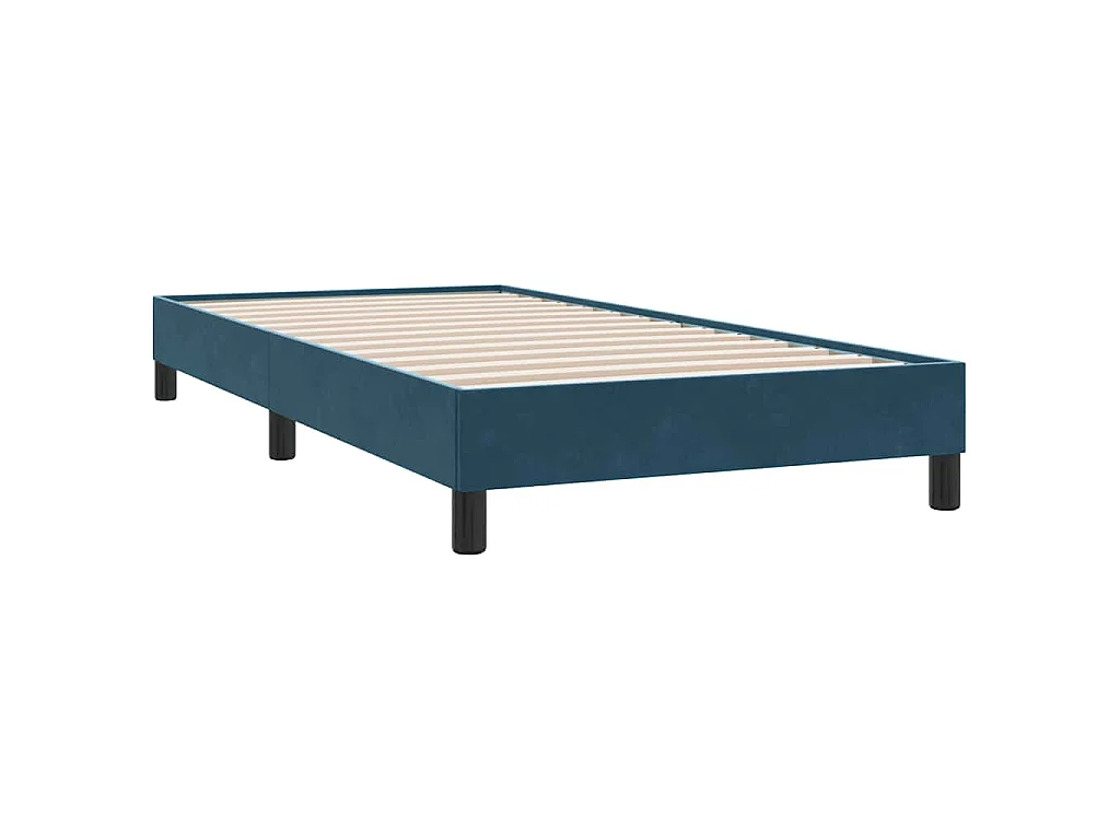 Bedframe zonder matras 80x220 cm fluweel donkerblauw
