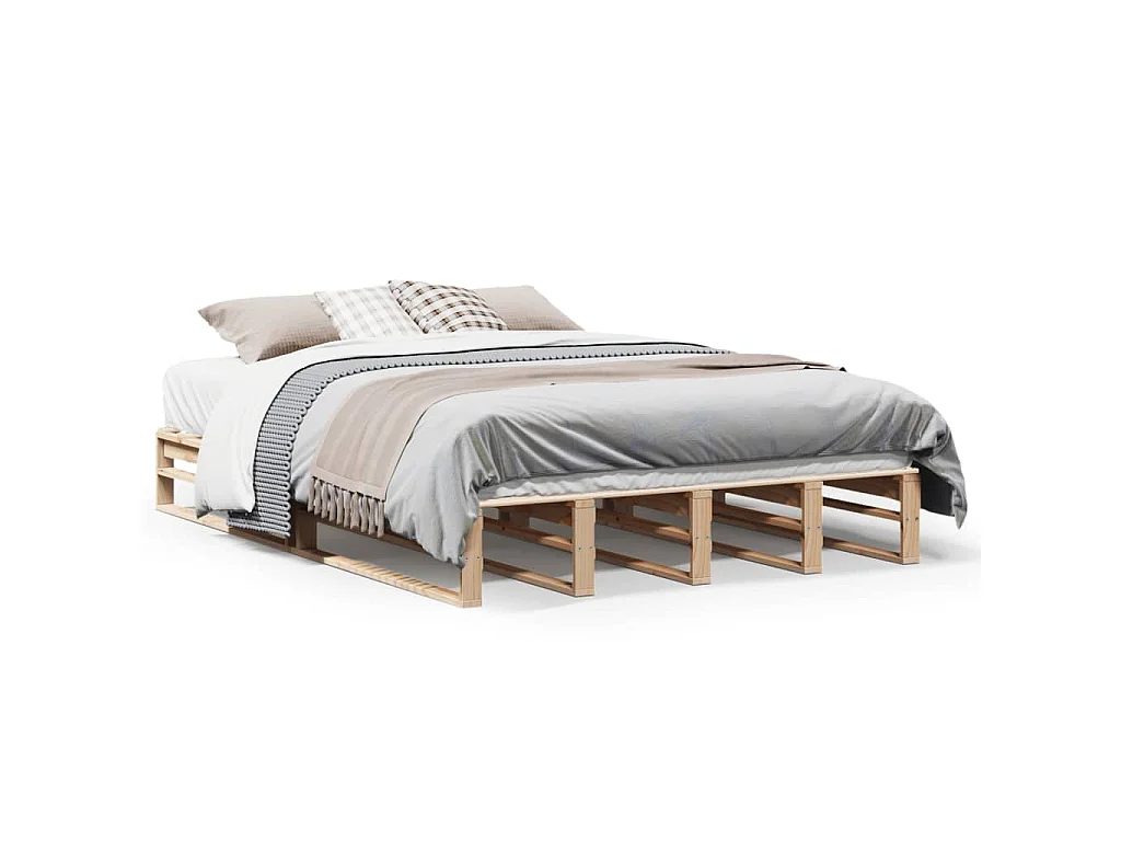 Bedframe zonder matras massief grenenhout 160x200 cm