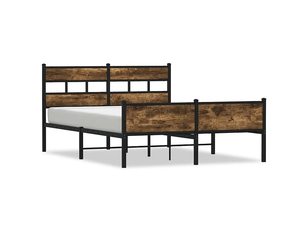 Bedframe zonder matras hout gerookt eikenkleurig 140x200 cm