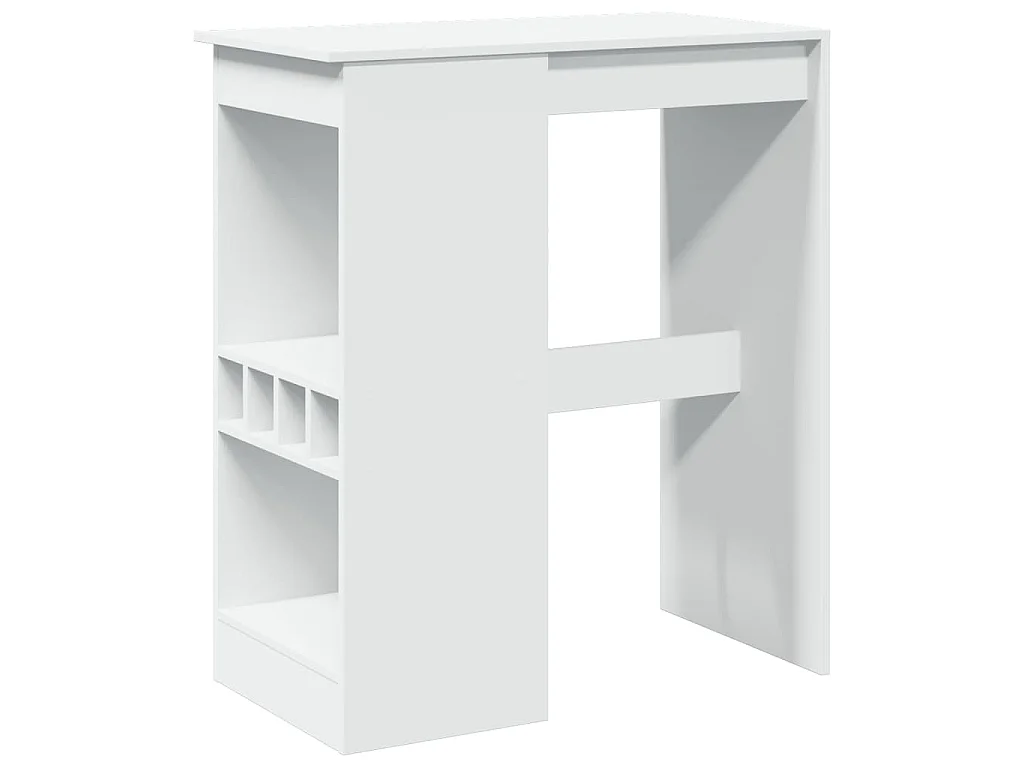 Bartafel met rekken 90x47,5x103,5 cm bewerkt hout wit