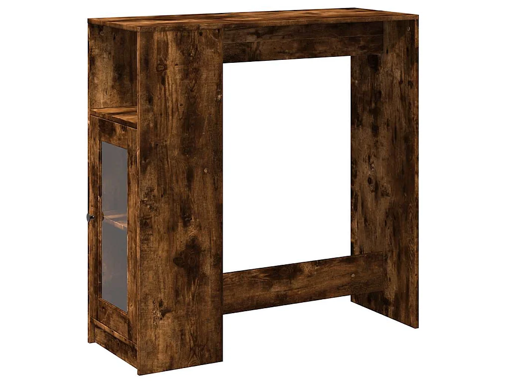 Bartafel met rekken 101x40x103,5 cm bewerkt hout gerookt eiken
