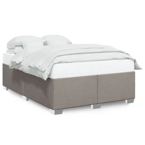 Bedframe zonder matras stof taupe 160×200 cm Bedframe zonder matras stof taupe 160×200 cm