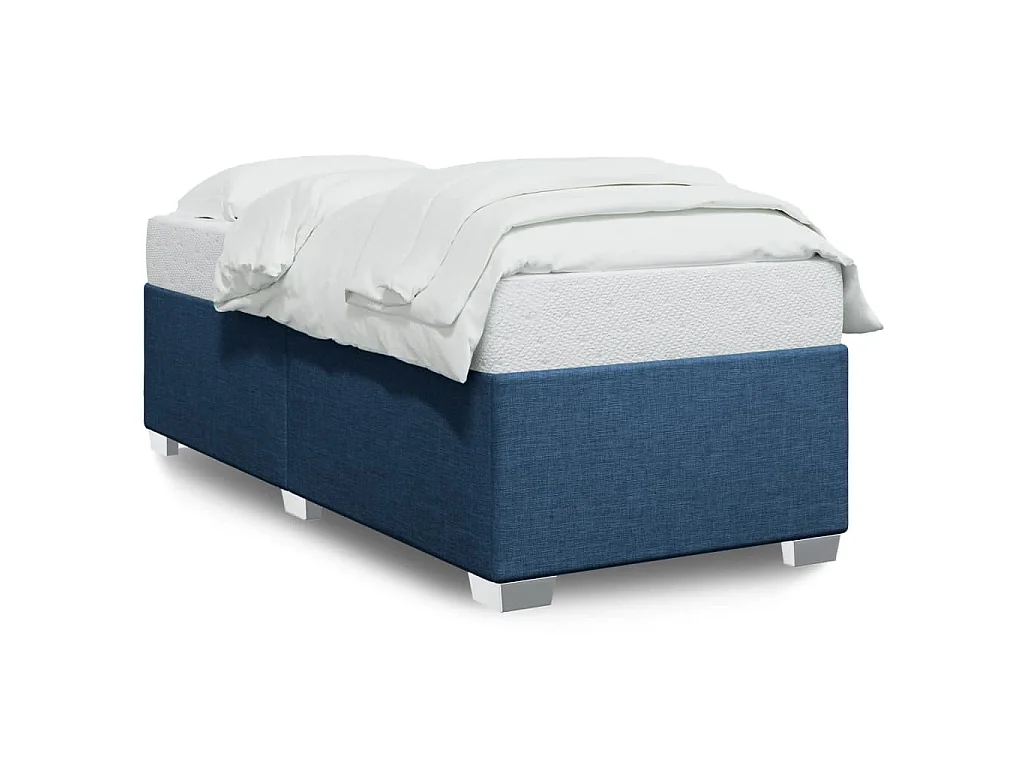 Bedframe zonder matras 100x200 cm stof blauw