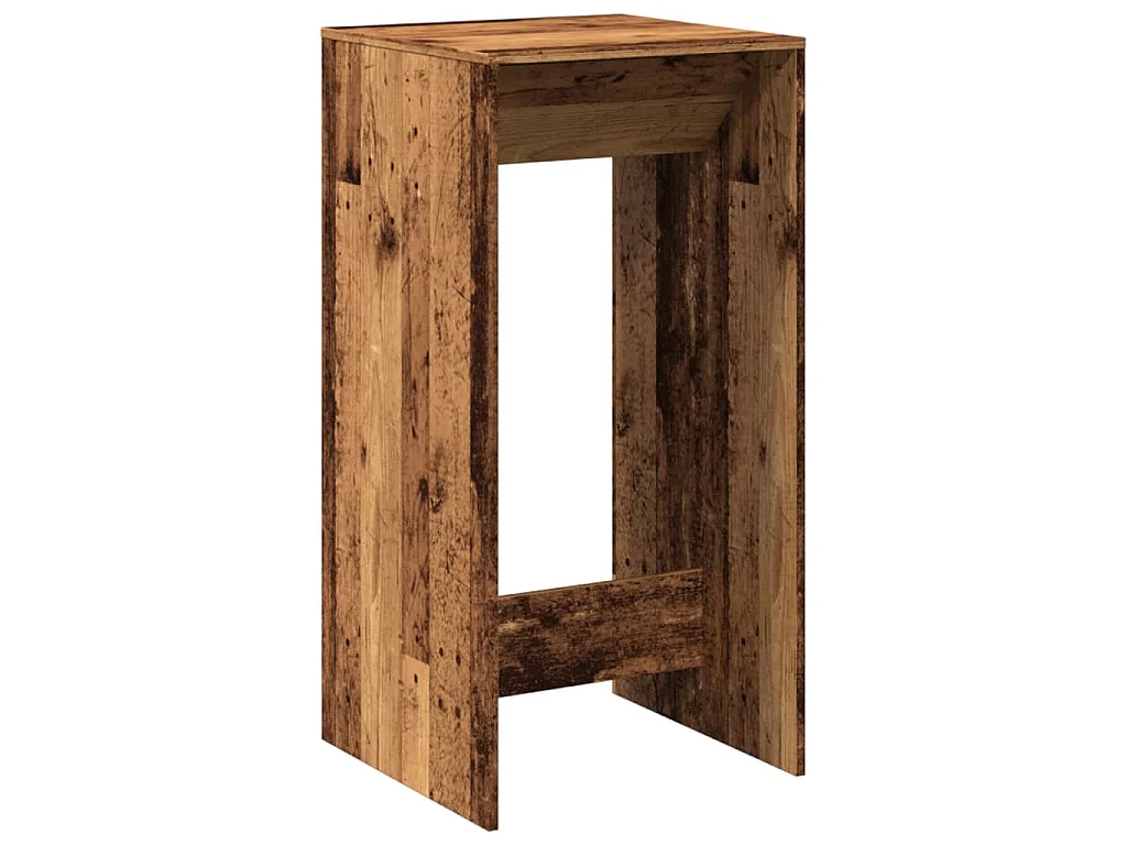 Bartafel 51x50x103,5 cm bewerkt hout oud houtkleurig