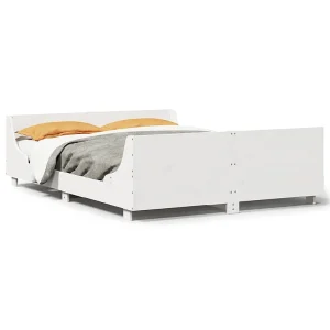 Bedframe zonder matras massief grenenhout wit 140×200 cm Bedframe zonder matras massief grenenhout wit 140×200 cm