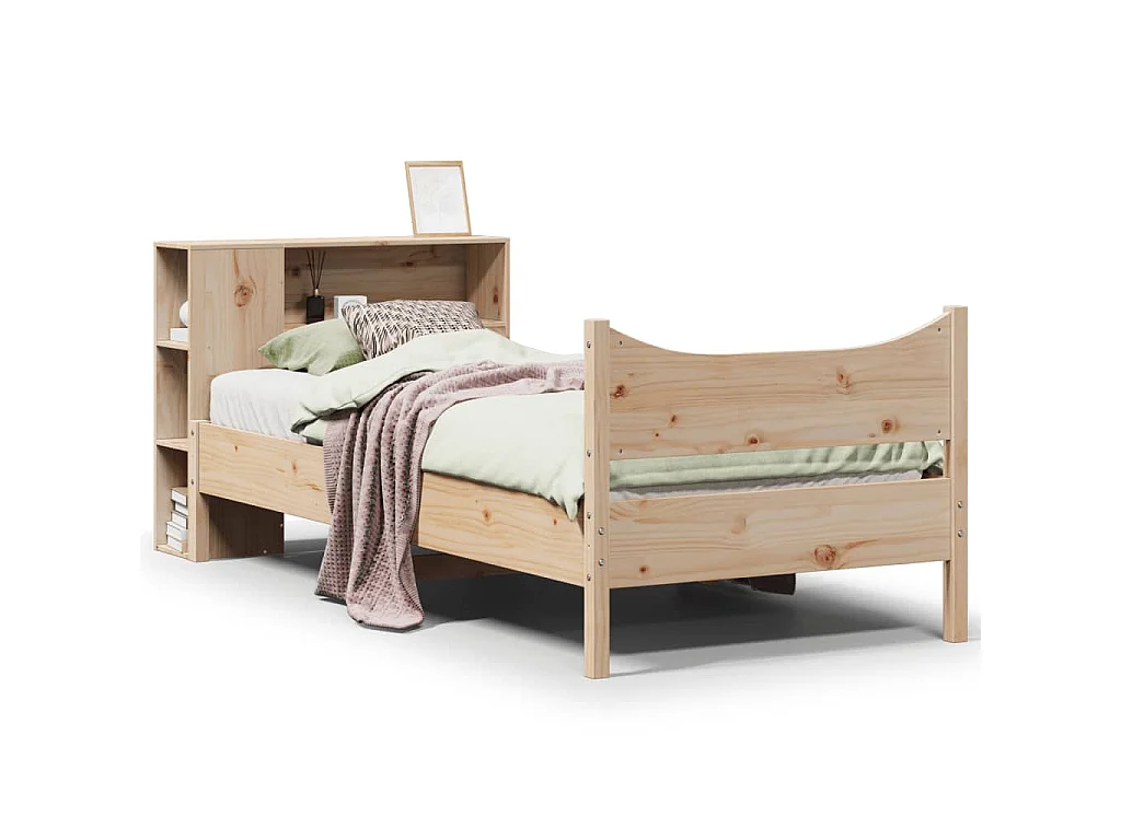 Bedframe zonder matras massief grenenhout 75x190 cm