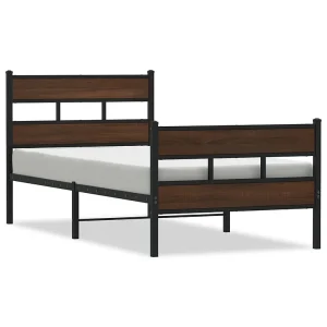 Bedframe met hoofdbord en voetbord zonder matras 75×190 cm