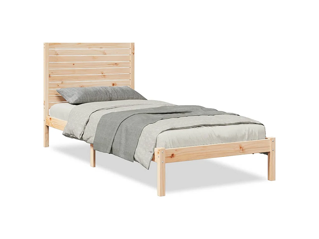 Bedframe extra lang zonder matras massief hout 90x220 cm