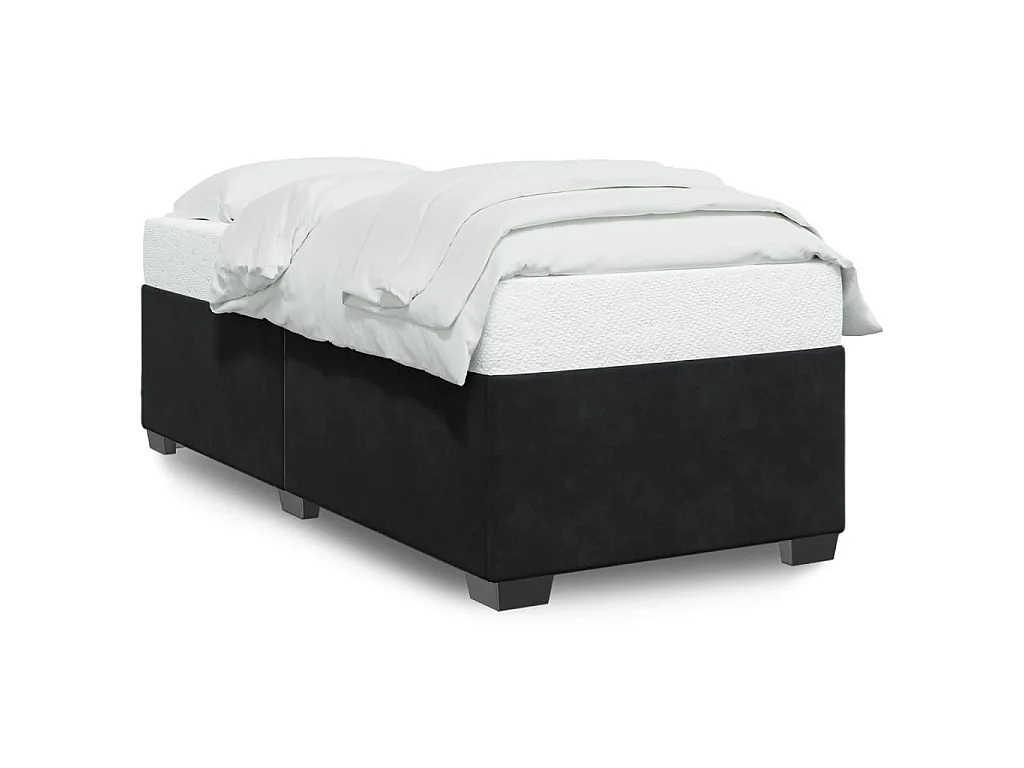 Bedframe zonder matras 100x200 cm fluweel zwart