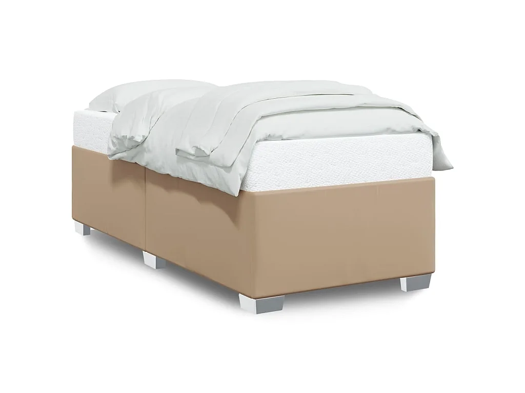 Bedframe kunstleer cappuccinokleurig 100x200 cm