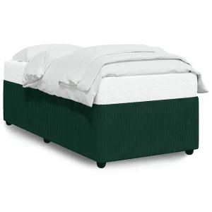 Bedframe zonder matras 90×190 cm fluweel donkergroen Bedframe zonder matras 90×190 cm fluweel donkergroen