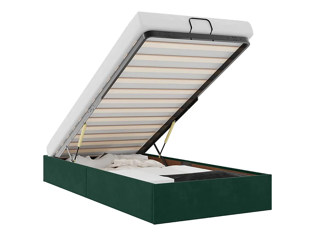 Bedframe zonder matras 80x200 cm fluweel donkergroen