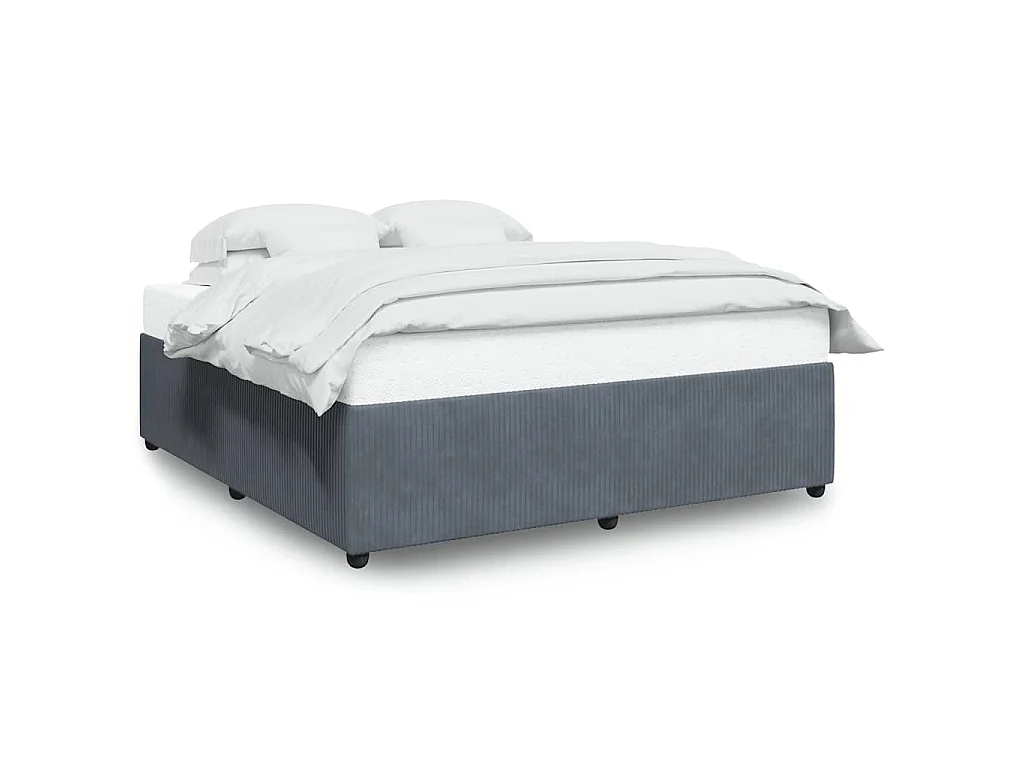 Bedframe zonder matras 180x200 cm fluweel donkergrijs