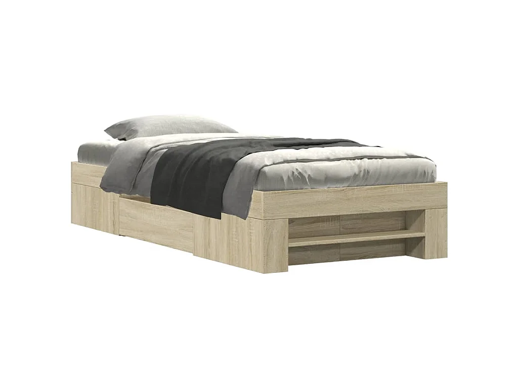 Bedframe zonder matras hout sonoma eikenkleurig 90x190 cm