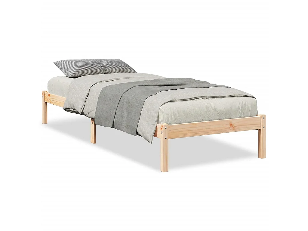 Bedframe extra lang zonder matras massief grenenhout 100x210 cm