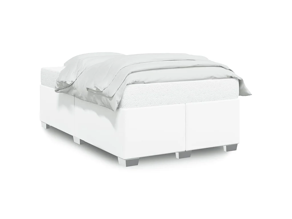 Bedframe kunstleer wit 120x200 cm