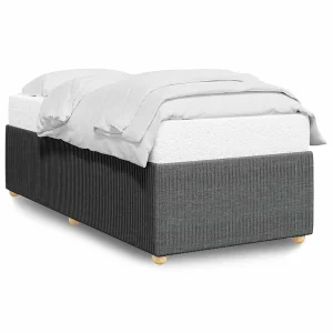 Bedframe zonder matras 80×200 cm stof donkergrijs