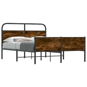 Bedframe zonder matras bewerkt hout sonoma eikenkleur 135x190cm Bedframe zonder matras bewerkt hout sonoma eikenkleur 135x190cm