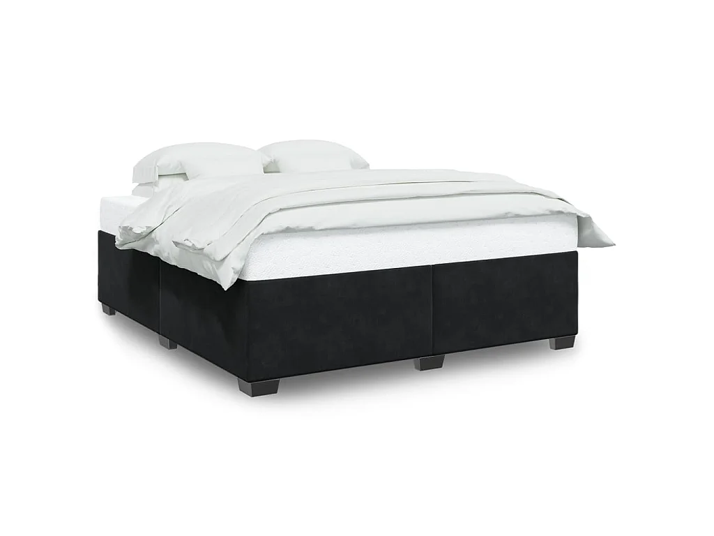 Bedframe zonder matras 200x200 cm fluweel zwart