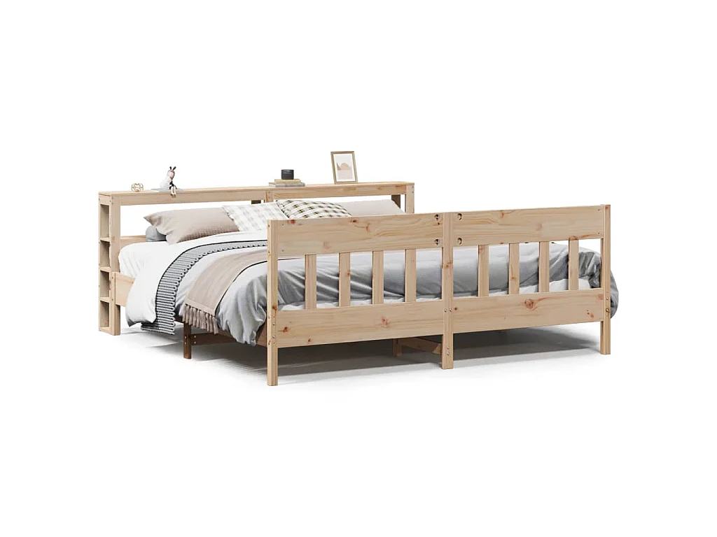Bedframe zonder matras massief grenenhout 200x200 cm