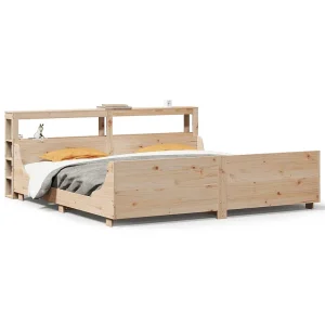 Bedframe zonder matras massief grenenhout 200×200 cm Bedframe zonder matras massief grenenhout 200×200 cm