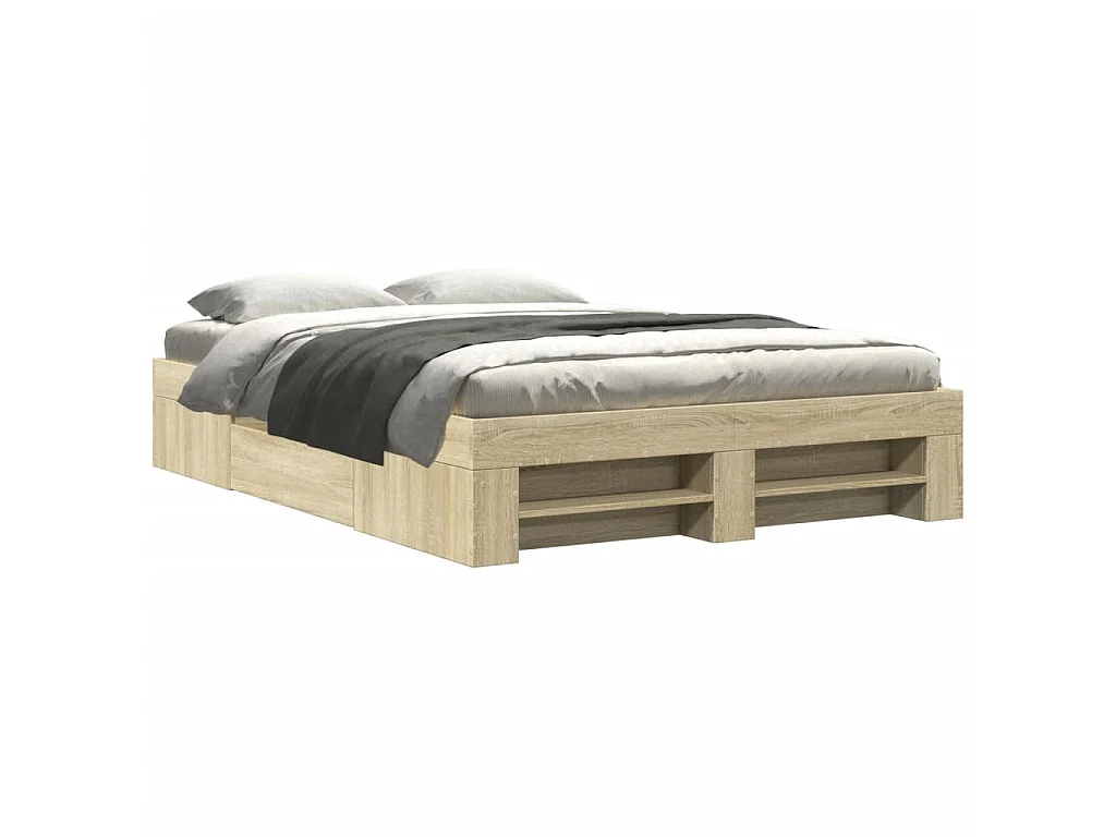Bedframe zonder matras hout sonoma eikenkleurig 140x200 cm