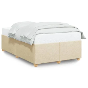 Bedframe zonder matras 120×200 cm stof crèmekleurig Bedframe zonder matras 120×200 cm stof crèmekleurig