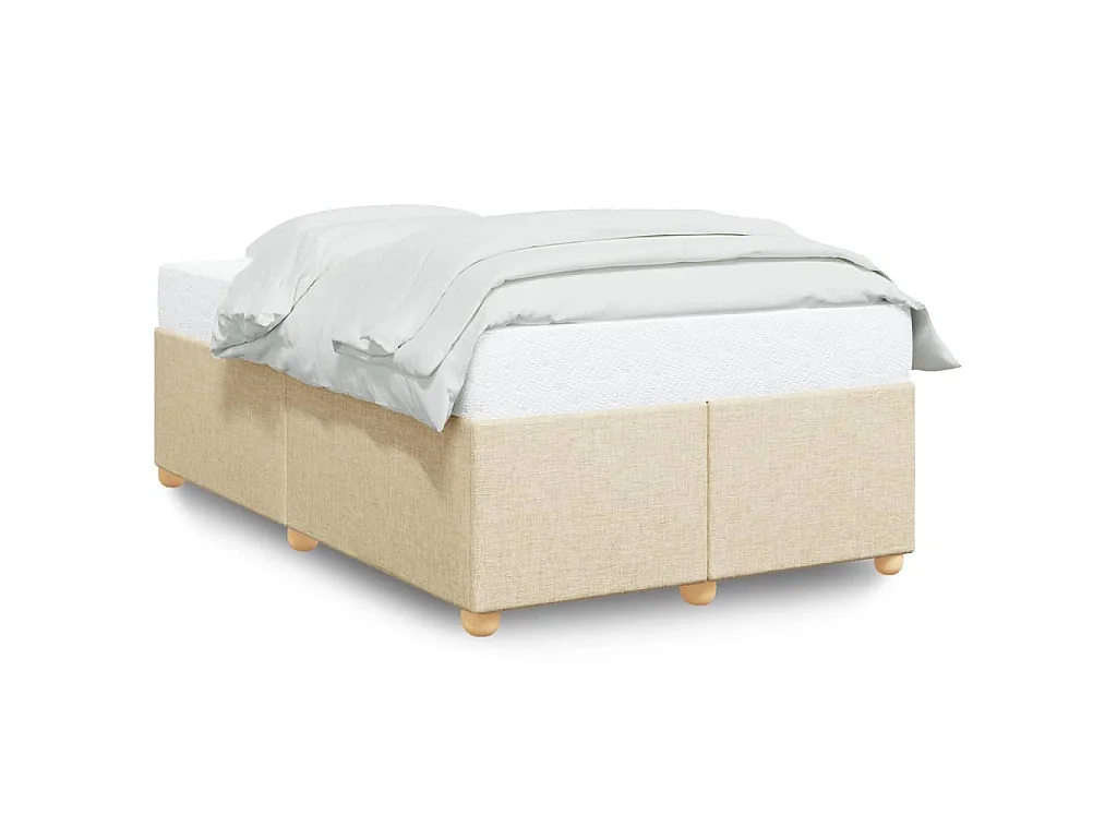 Bedframe zonder matras 120x200 cm stof crèmekleurig