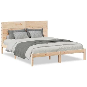Bedframe extra lang zonder matras massief hout 160×220 cm Bedframe extra lang zonder matras massief hout 160×220 cm