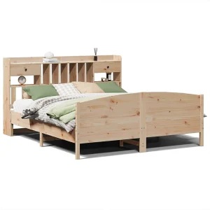 Bed met boekenkast zonder matras massief grenenhout 180×200 cm Bed met boekenkast zonder matras massief grenenhout 180×200 cm