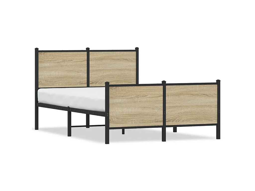 Bedframe zonder matras metaal sonoma eikenkleurig 120x200 cm