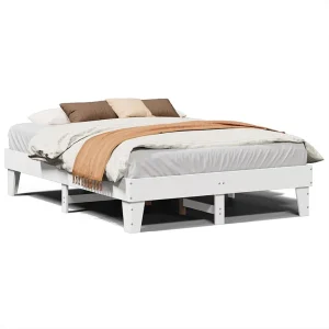 Bedframe zonder matras massief grenenhout wit 160×200 cm Bedframe zonder matras massief grenenhout wit 160×200 cm