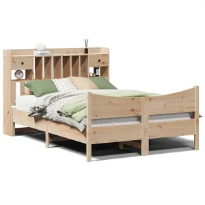 Bedframe zonder matras massief grenenhout 140×190 cm