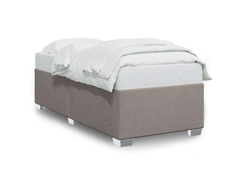 Bedframe zonder matras 100x200 cm stof taupe
