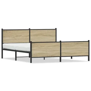 Bedframe zonder matras metaal sonoma eikenkleurig 180×200 cm Bedframe zonder matras metaal sonoma eikenkleurig 180×200 cm