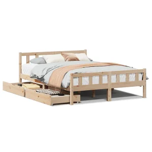 Bedframe zonder matras massief grenenhout 120×190 cm Bedframe zonder matras massief grenenhout 120×190 cm