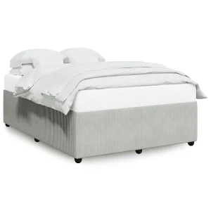 Bedframe zonder matras 140×200 cm fluweel lichtgrijs Bedframe zonder matras 140×200 cm fluweel lichtgrijs