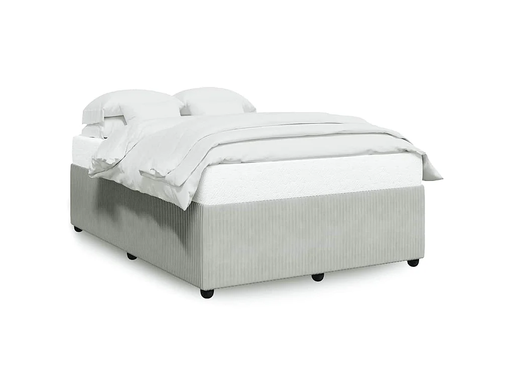 Bedframe zonder matras 140x200 cm fluweel lichtgrijs