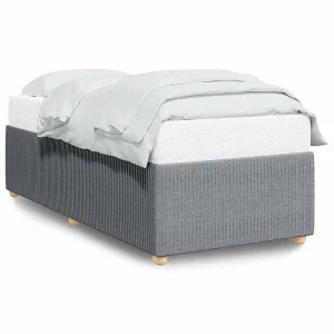 Bedframe zonder matras 90×200 cm stof lichtgrijs Bedframe zonder matras 90×200 cm stof lichtgrijs