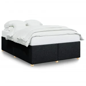 Bedframe zonder matras stof zwart 140×200 cm Bedframe zonder matras stof zwart 140×200 cm