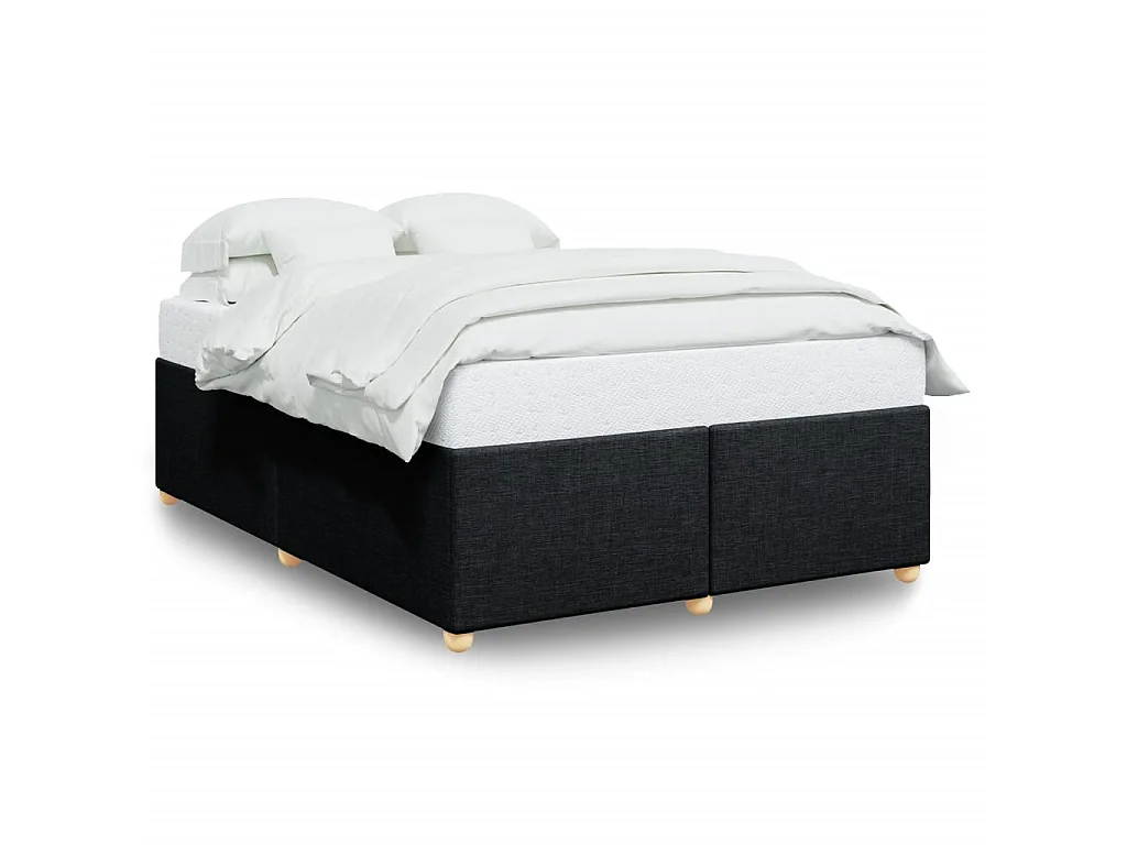 Bedframe zonder matras stof zwart 140x200 cm