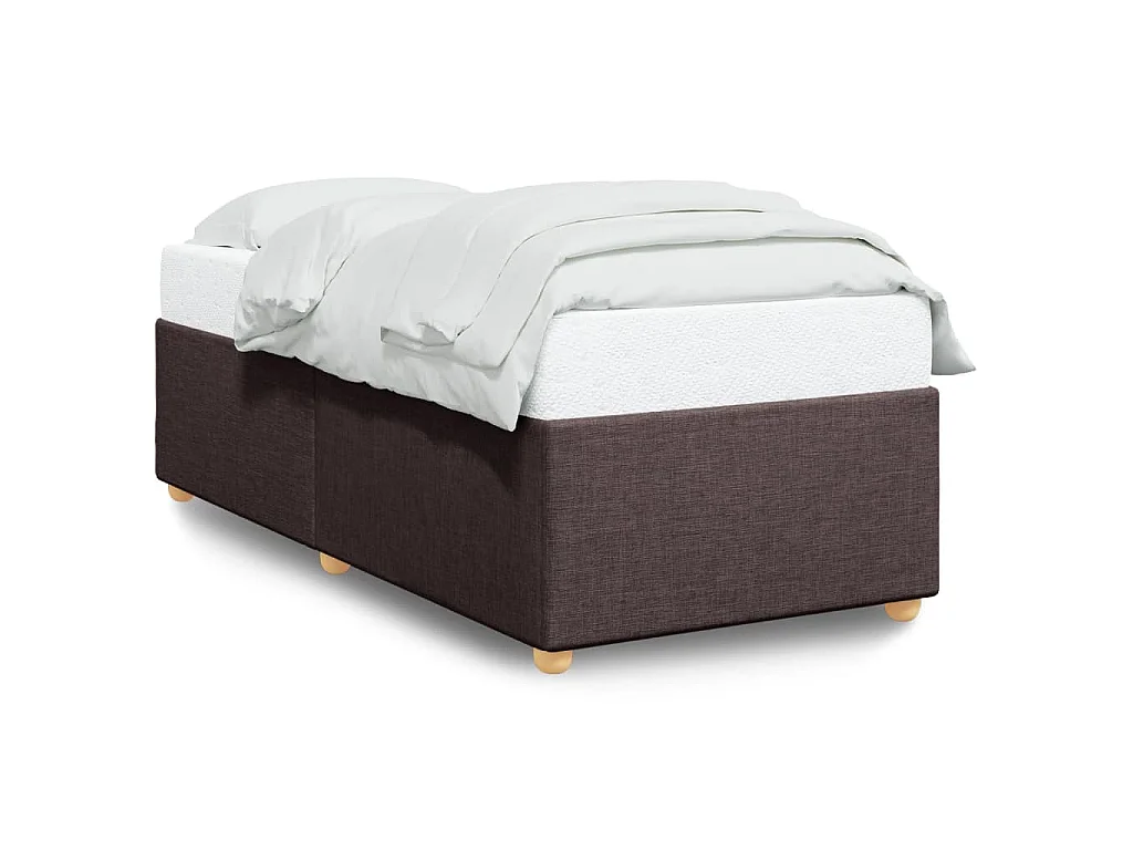 Bedframe zonder matras 90x200 cm stof donkerbruin