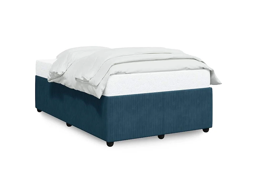 Bedframe fluweel blauw 120x200 cm