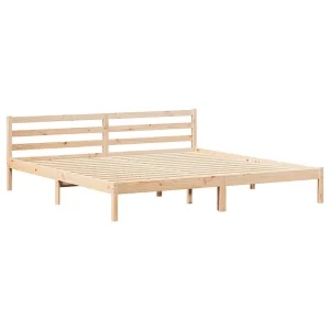 Bedframe Bruin 225,5 x 205,5 x 69,5 cm Massief Vurenhout