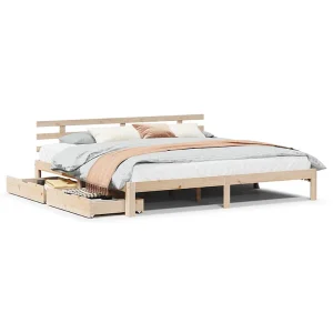 Bedframe met lades massief grenenhout 180×200 cm Bedframe met lades massief grenenhout 180×200 cm