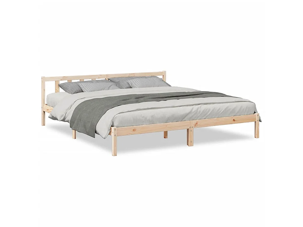 Bedframe extra lang zonder matras massief grenenhout 180x210 cm