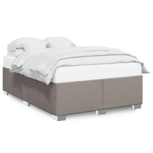 Bedframe zonder matras stof taupe 140×200 cm Bedframe zonder matras stof taupe 140×200 cm